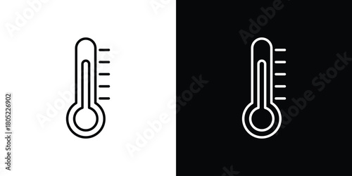 Temperature icon. Outline symbol for Website UI