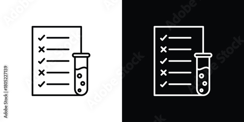 Test icon. Outline symbol for Website UI