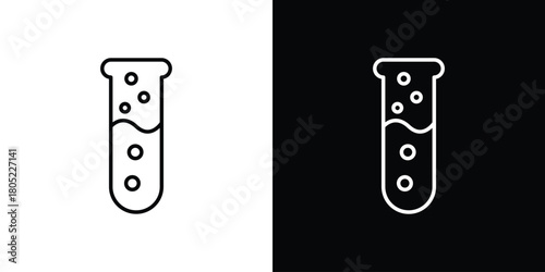 Test tube icon. Outline symbol for Website UI