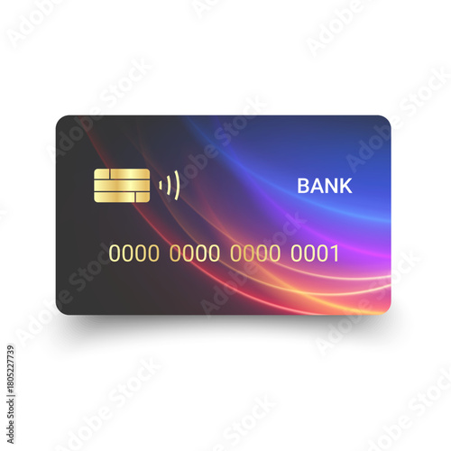 Credit card isolated on white background Credit and debit card vector illustration