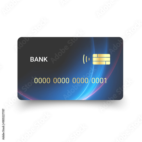 Credit card isolated on white background Credit and debit card vector illustration