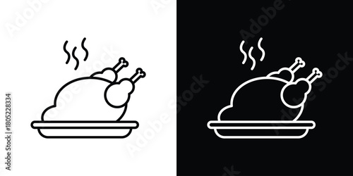 Turkey icon. Outline symbol for Website UI