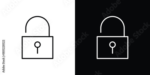 Unlock icon. Outline symbol for Website UI