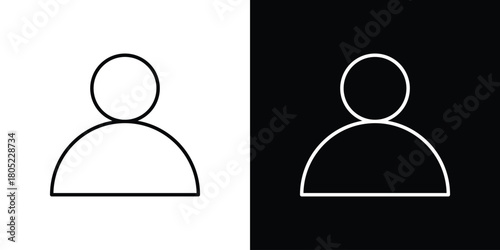 User icon. Outline symbol for Website UI