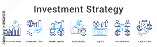 Investment strategy analyzes market trends and stock performance tracking equity and mutual fund capital gains.