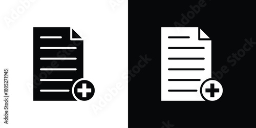 Add document icons in black and white shilhouette style for App Ui