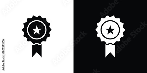Badge icons in black and white shilhouette style for App Ui