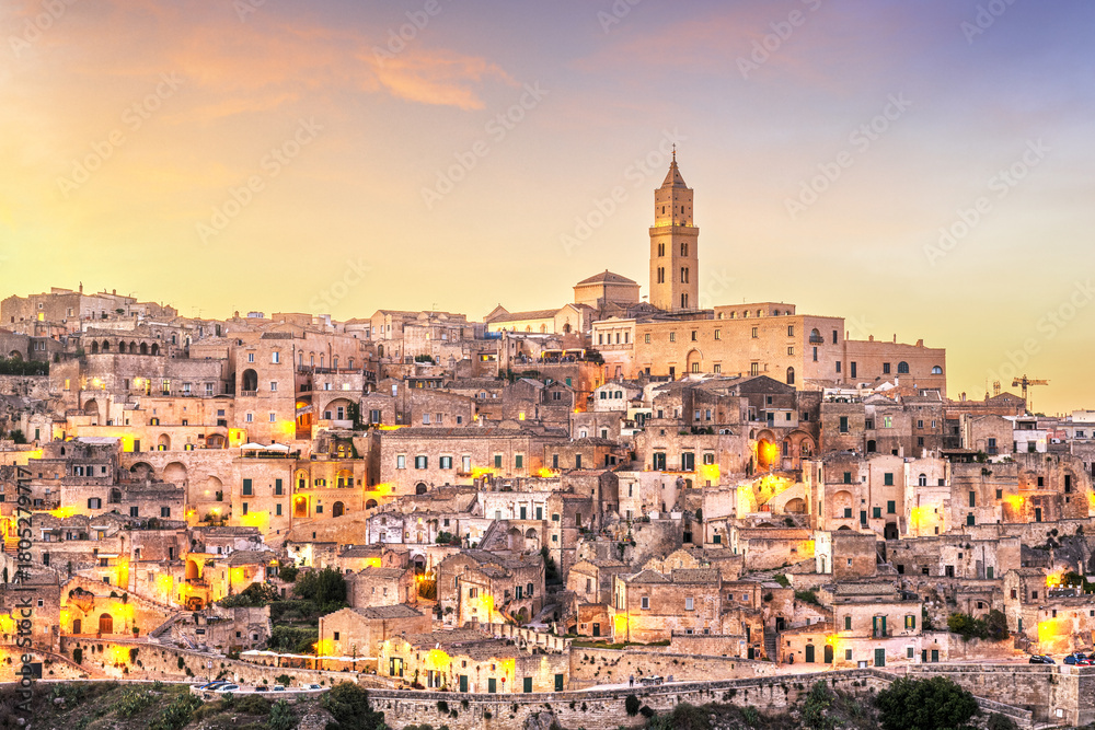Obraz premium Matera, Italy ancient hilltop town in the Basilicata 1472