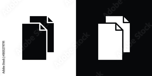 Duplicate icons in black and white shilhouette style for App Ui