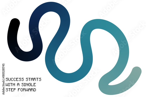 Abstract Gradient Ribbon Waves — Colorful 3D Curve Line Pattern Background. Gradient Ribbon Waves. Vector Squiggle Graphic Shapes. Abstract Color Lines Pattern.