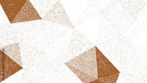Brown dotted polygon abstract background with artistic grain texture, geometric low poly shading, modern digital design for elegant layouts, decoration and contemporary vector graphics