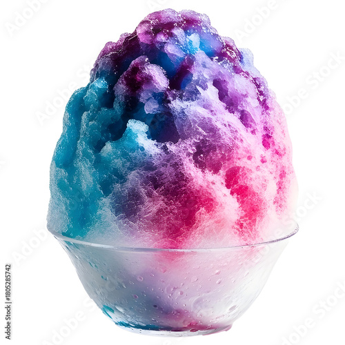 snow cone shaved ice slushy purple pink blue