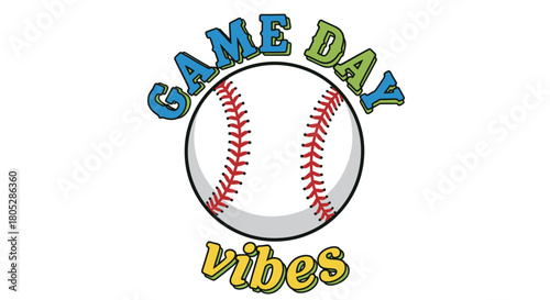 Game day vibes with a baseball a celebratory illustration for sports fans