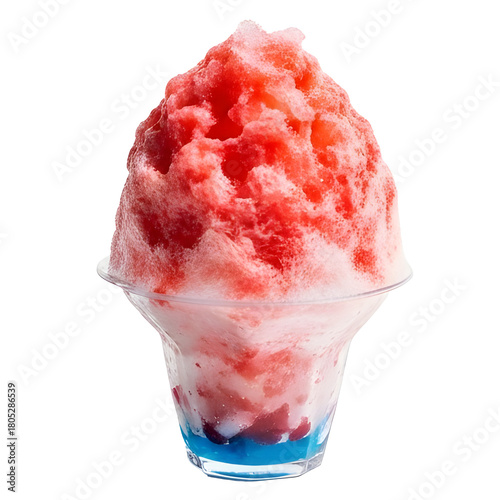 snow cone shaved ice slushy red