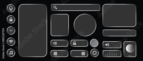 Modern digital interface elements and icons for app or web design Vector