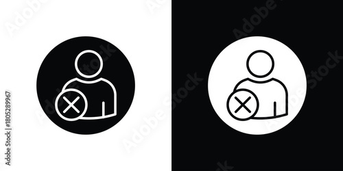 Remove user icons in black and white shilhouette style for App Ui