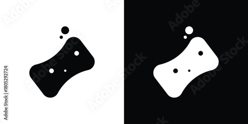 Soap icons in black and white shilhouette style for App Ui