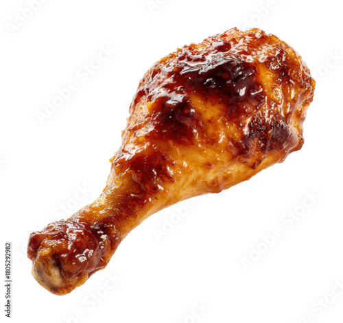 Savory bbq chicken drumstick kitchen food flavor isolated on transparent background