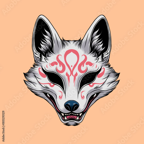 wolf head vector
