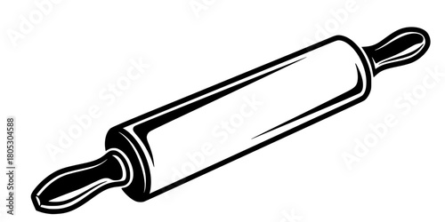 French Tapered Rolling Pin Simple Flat Vector Icon