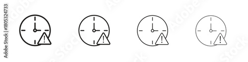 Alarm exclamation icons vector logo illustration simple design. Web UI design.