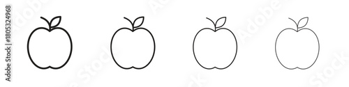Apple icons vector logo illustration simple design. Web UI design.