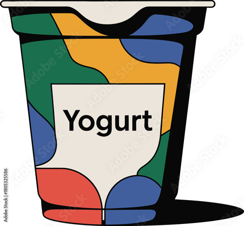 Yogurt mockup design template for branding presentation and packaging design vector illustration