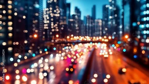 Urban nightscape: A mesmerizing journey through the blurred lights of a city