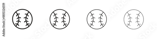 Baseball icons vector logo illustration simple design. Web UI design.