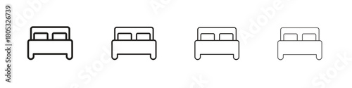 Bed icons vector logo illustration simple design. Web UI design.