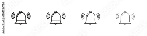 Bell icons vector logo illustration simple design. Web UI design.