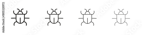 Bug icons vector logo illustration simple design. Web UI design.