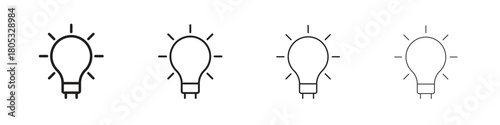 Bulb icons vector logo illustration simple design. Web UI design.