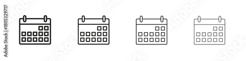 Calendar pen icons vector logo illustration simple design. Web UI design.