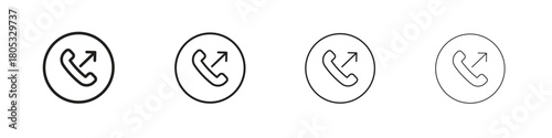 Call outgoing icons vector logo illustration simple design. Web UI design.