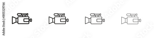 Camcorder icons vector logo illustration simple design. Web UI design.