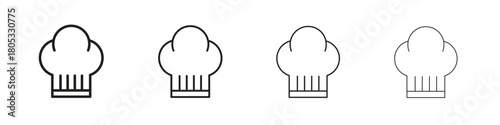 Chef hat icons vector logo illustration simple design. Web UI design.