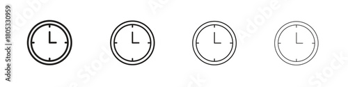 Clock icons vector logo illustration simple design. Web UI design.