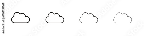 Cloud icons vector logo illustration simple design. Web UI design.