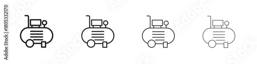 Compressor icons vector logo illustration simple design. Web UI design.