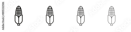 Corn icons vector logo illustration simple design. Web UI design.