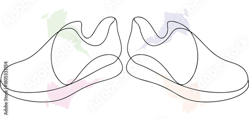 Basic drawing of athletic shoes