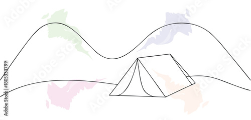Camping tent illustration
