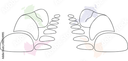 Simple stepping stone path design