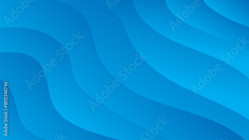 Abstract blue wave pattern with flowing light lines vector illustration background design