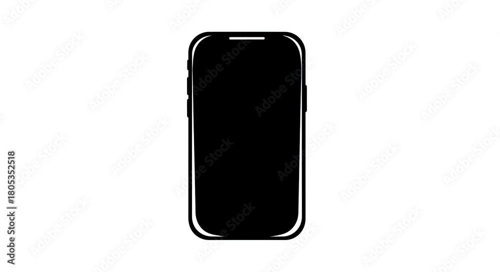 Naklejka premium Smartphone illustration isolated against white background