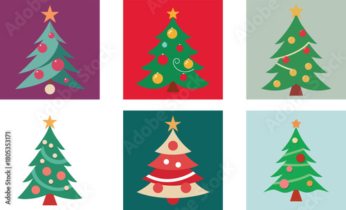 elegant Christmas tree with smooth ornaments