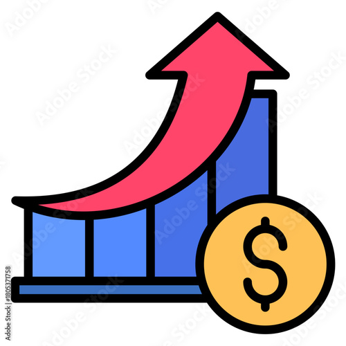 Business Growth Icon Element For Design