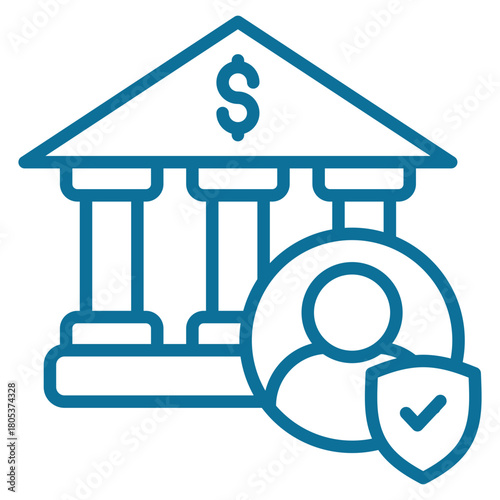Savings Account Icon Element For Design
