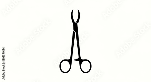 Surgical instrument isolated white background